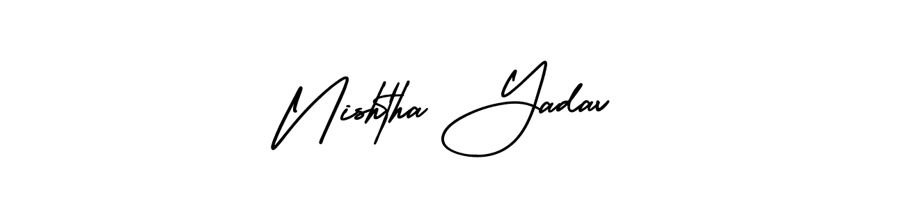 See photos of Nishtha Yadav official signature by Spectra . Check more albums & portfolios. Read reviews & check more about AmerikaSignatureDemo-Regular font. Nishtha Yadav signature style 3 images and pictures png