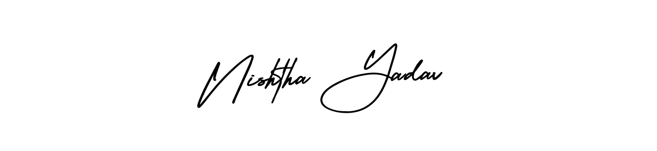 Make a beautiful signature design for name Nishtha Yadav. With this signature (AmerikaSignatureDemo-Regular) style, you can create a handwritten signature for free. Nishtha Yadav signature style 3 images and pictures png