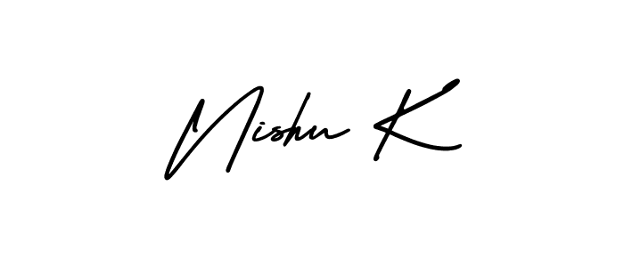 See photos of Nishu K official signature by Spectra . Check more albums & portfolios. Read reviews & check more about AmerikaSignatureDemo-Regular font. Nishu K signature style 3 images and pictures png