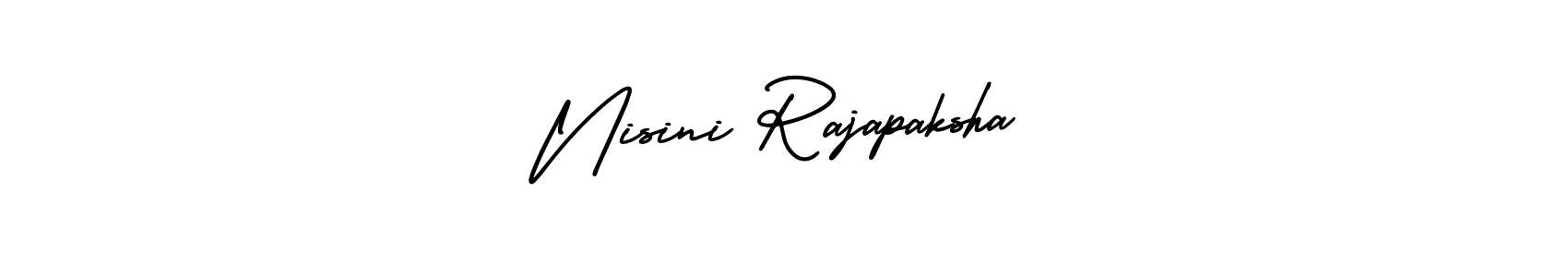 How to make Nisini Rajapaksha name signature. Use AmerikaSignatureDemo-Regular style for creating short signs online. This is the latest handwritten sign. Nisini Rajapaksha signature style 3 images and pictures png