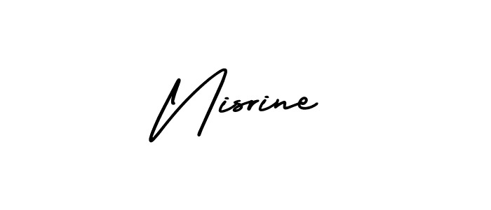 How to make Nisrine signature? AmerikaSignatureDemo-Regular is a professional autograph style. Create handwritten signature for Nisrine name. Nisrine signature style 3 images and pictures png