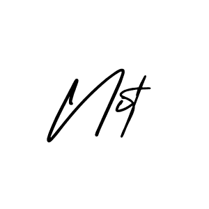 How to make Nit name signature. Use AmerikaSignatureDemo-Regular style for creating short signs online. This is the latest handwritten sign. Nit signature style 3 images and pictures png