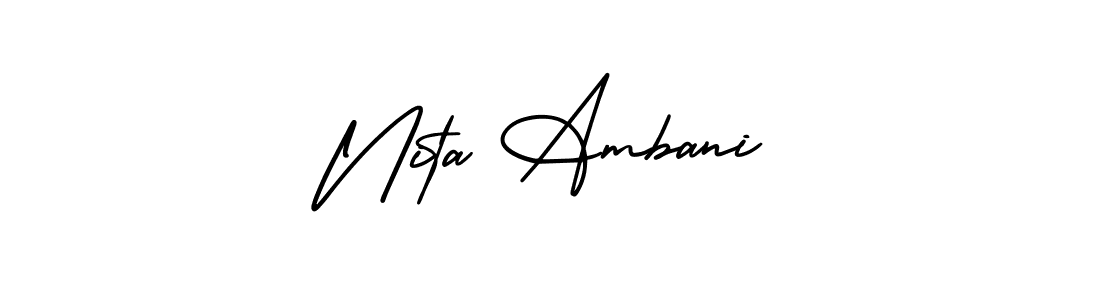 if you are searching for the best signature style for your name Nita Ambani. so please give up your signature search. here we have designed multiple signature styles  using AmerikaSignatureDemo-Regular. Nita Ambani signature style 3 images and pictures png
