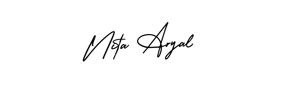 Make a beautiful signature design for name Nita Aryal. Use this online signature maker to create a handwritten signature for free. Nita Aryal signature style 3 images and pictures png