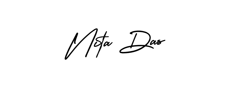 Make a short Nita Das signature style. Manage your documents anywhere anytime using AmerikaSignatureDemo-Regular. Create and add eSignatures, submit forms, share and send files easily. Nita Das signature style 3 images and pictures png