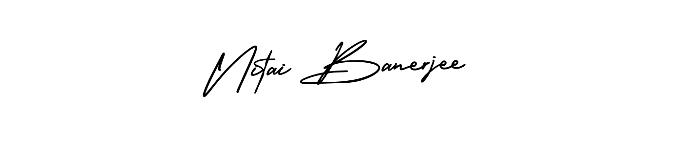 Use a signature maker to create a handwritten signature online. With this signature software, you can design (AmerikaSignatureDemo-Regular) your own signature for name Nitai Banerjee. Nitai Banerjee signature style 3 images and pictures png