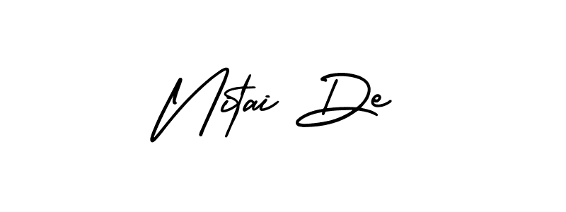 Create a beautiful signature design for name Nitai De. With this signature (AmerikaSignatureDemo-Regular) fonts, you can make a handwritten signature for free. Nitai De signature style 3 images and pictures png