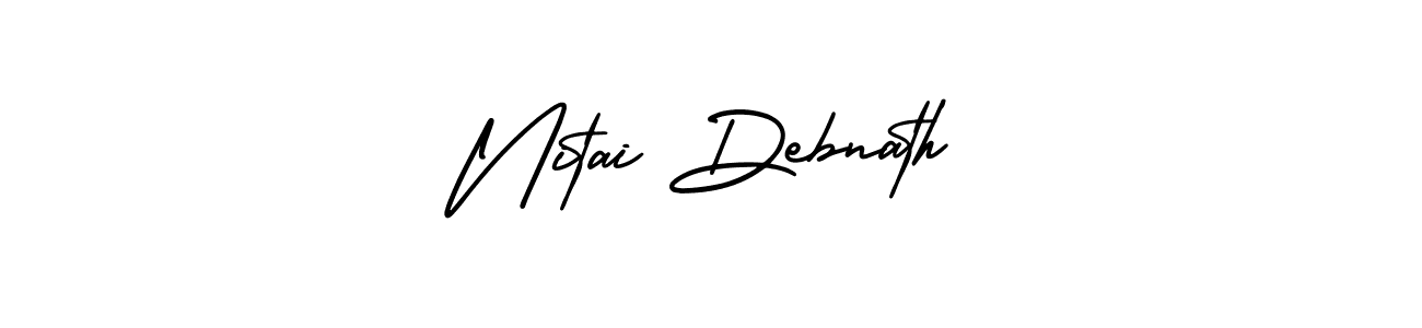 Make a short Nitai Debnath signature style. Manage your documents anywhere anytime using AmerikaSignatureDemo-Regular. Create and add eSignatures, submit forms, share and send files easily. Nitai Debnath signature style 3 images and pictures png
