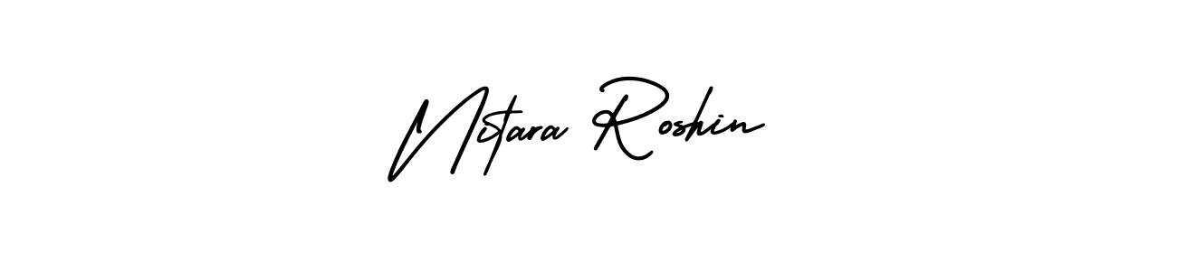 Design your own signature with our free online signature maker. With this signature software, you can create a handwritten (AmerikaSignatureDemo-Regular) signature for name Nitara Roshin. Nitara Roshin signature style 3 images and pictures png