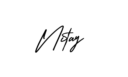 How to Draw Nitay signature style? AmerikaSignatureDemo-Regular is a latest design signature styles for name Nitay. Nitay signature style 3 images and pictures png