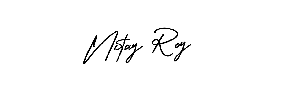 It looks lik you need a new signature style for name Nitay Roy. Design unique handwritten (AmerikaSignatureDemo-Regular) signature with our free signature maker in just a few clicks. Nitay Roy signature style 3 images and pictures png