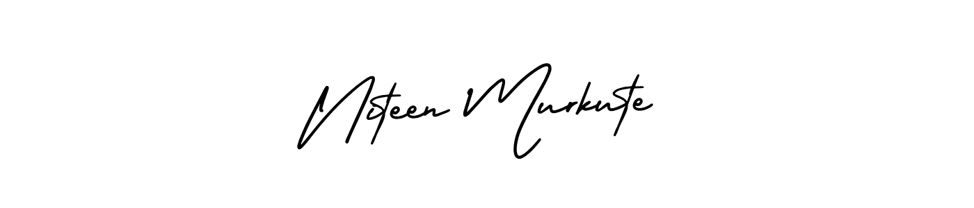 How to Draw Niteen Murkute signature style? AmerikaSignatureDemo-Regular is a latest design signature styles for name Niteen Murkute. Niteen Murkute signature style 3 images and pictures png