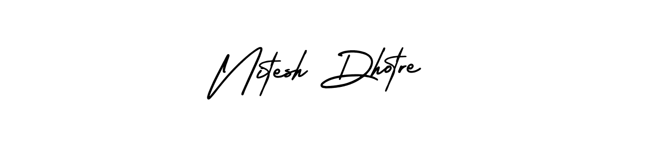 Make a short Nitesh Dhotre signature style. Manage your documents anywhere anytime using AmerikaSignatureDemo-Regular. Create and add eSignatures, submit forms, share and send files easily. Nitesh Dhotre signature style 3 images and pictures png