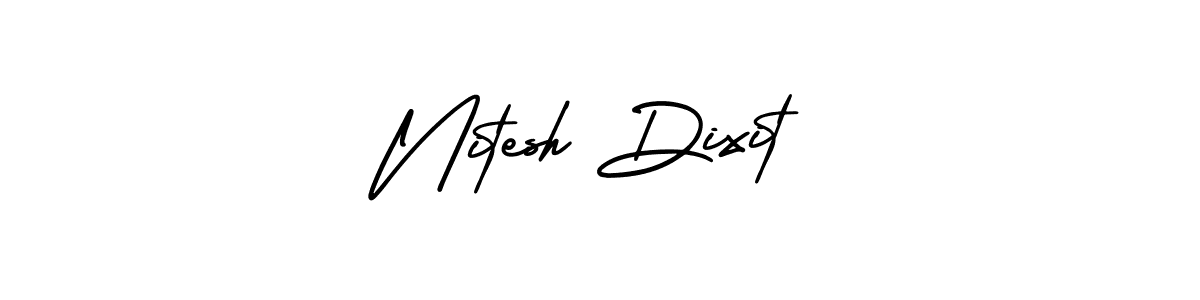 Use a signature maker to create a handwritten signature online. With this signature software, you can design (AmerikaSignatureDemo-Regular) your own signature for name Nitesh Dixit. Nitesh Dixit signature style 3 images and pictures png