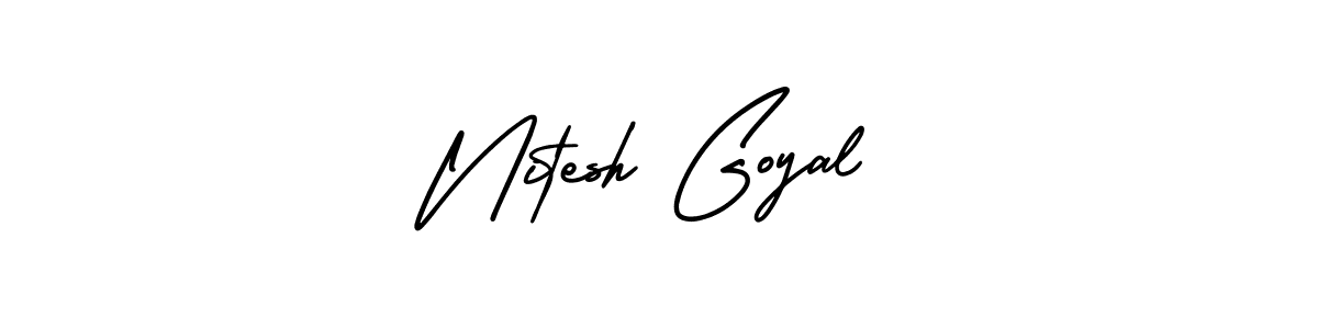 Nitesh Goyal stylish signature style. Best Handwritten Sign (AmerikaSignatureDemo-Regular) for my name. Handwritten Signature Collection Ideas for my name Nitesh Goyal. Nitesh Goyal signature style 3 images and pictures png