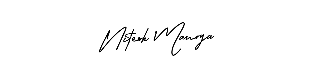 Create a beautiful signature design for name Nitesh Maurya. With this signature (AmerikaSignatureDemo-Regular) fonts, you can make a handwritten signature for free. Nitesh Maurya signature style 3 images and pictures png