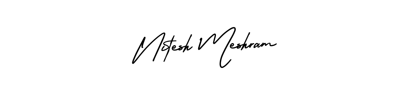 It looks lik you need a new signature style for name Nitesh Meshram. Design unique handwritten (AmerikaSignatureDemo-Regular) signature with our free signature maker in just a few clicks. Nitesh Meshram signature style 3 images and pictures png