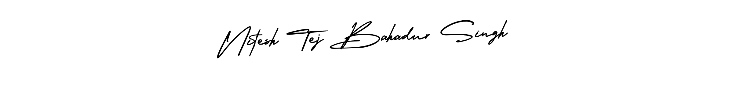 if you are searching for the best signature style for your name Nitesh Tej Bahadur Singh. so please give up your signature search. here we have designed multiple signature styles  using AmerikaSignatureDemo-Regular. Nitesh Tej Bahadur Singh signature style 3 images and pictures png