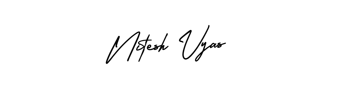 Make a short Nitesh Vyas signature style. Manage your documents anywhere anytime using AmerikaSignatureDemo-Regular. Create and add eSignatures, submit forms, share and send files easily. Nitesh Vyas signature style 3 images and pictures png