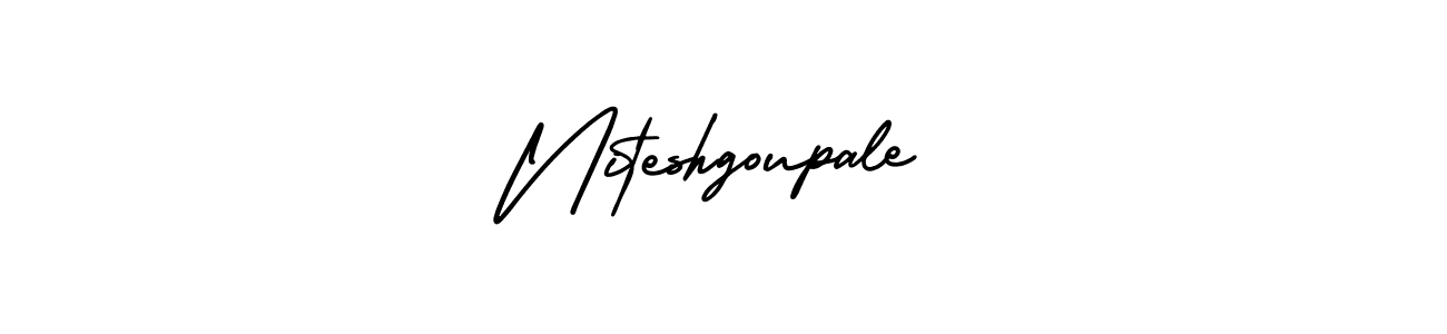 Make a short Niteshgoupale signature style. Manage your documents anywhere anytime using AmerikaSignatureDemo-Regular. Create and add eSignatures, submit forms, share and send files easily. Niteshgoupale signature style 3 images and pictures png