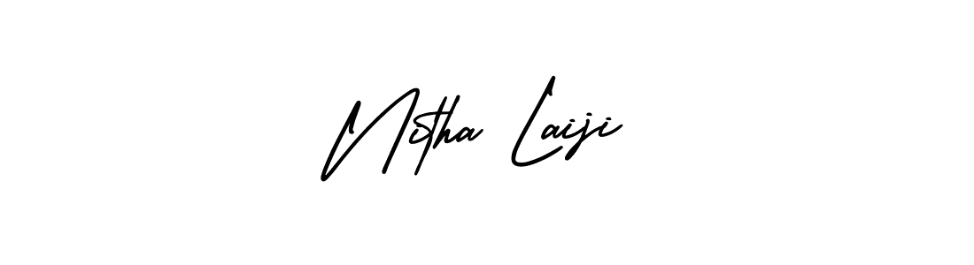 Create a beautiful signature design for name Nitha Laiji. With this signature (AmerikaSignatureDemo-Regular) fonts, you can make a handwritten signature for free. Nitha Laiji signature style 3 images and pictures png