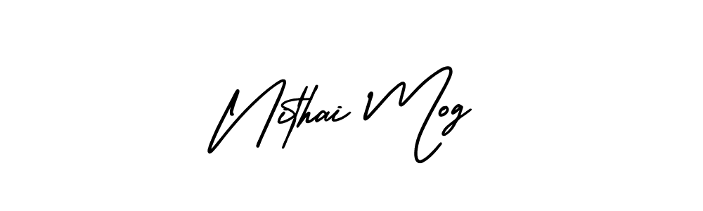 Design your own signature with our free online signature maker. With this signature software, you can create a handwritten (AmerikaSignatureDemo-Regular) signature for name Nithai Mog. Nithai Mog signature style 3 images and pictures png