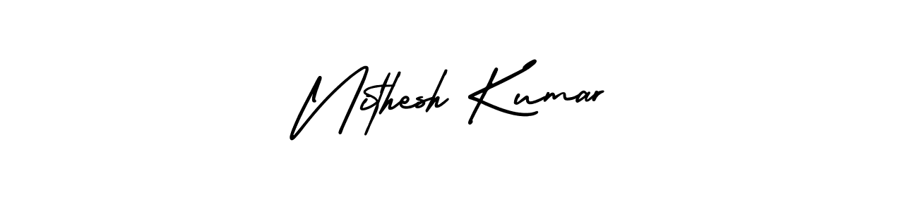 Nithesh Kumar stylish signature style. Best Handwritten Sign (AmerikaSignatureDemo-Regular) for my name. Handwritten Signature Collection Ideas for my name Nithesh Kumar. Nithesh Kumar signature style 3 images and pictures png