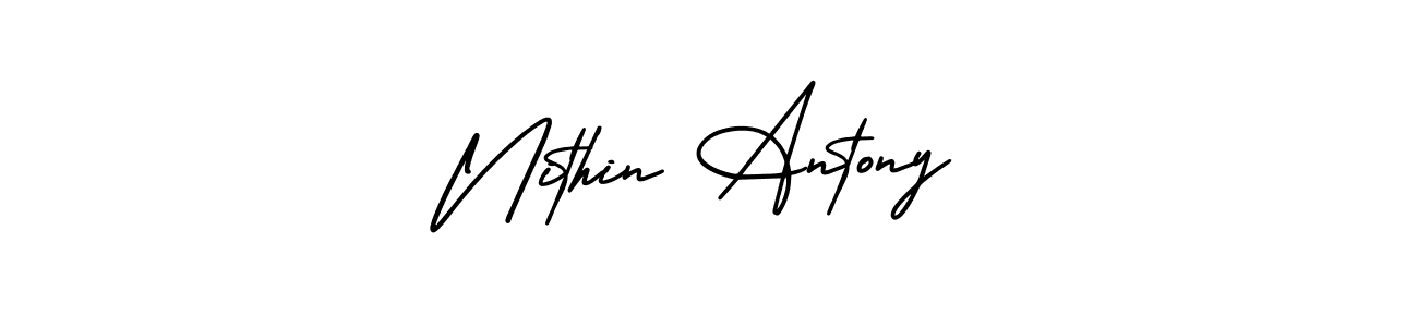 Make a beautiful signature design for name Nithin Antony. Use this online signature maker to create a handwritten signature for free. Nithin Antony signature style 3 images and pictures png