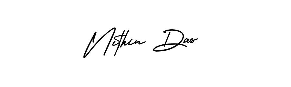 Nithin Das stylish signature style. Best Handwritten Sign (AmerikaSignatureDemo-Regular) for my name. Handwritten Signature Collection Ideas for my name Nithin Das. Nithin Das signature style 3 images and pictures png