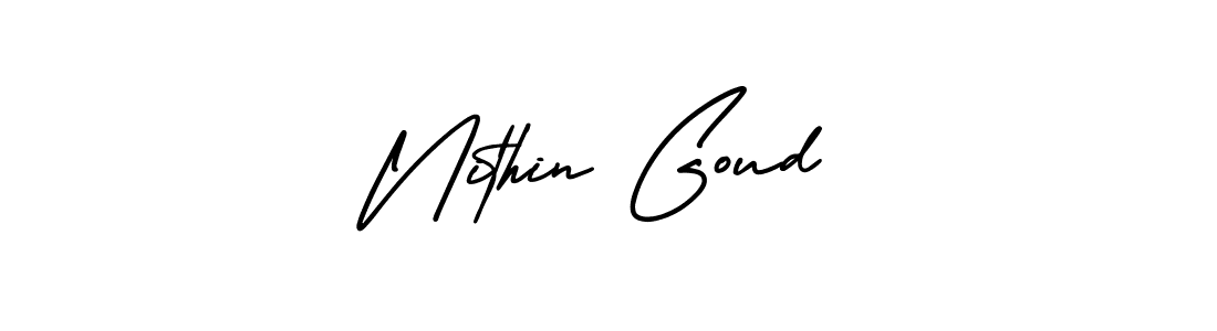 AmerikaSignatureDemo-Regular is a professional signature style that is perfect for those who want to add a touch of class to their signature. It is also a great choice for those who want to make their signature more unique. Get Nithin Goud name to fancy signature for free. Nithin Goud signature style 3 images and pictures png