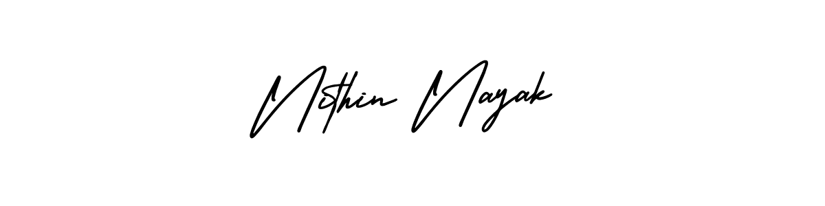 Design your own signature with our free online signature maker. With this signature software, you can create a handwritten (AmerikaSignatureDemo-Regular) signature for name Nithin Nayak. Nithin Nayak signature style 3 images and pictures png