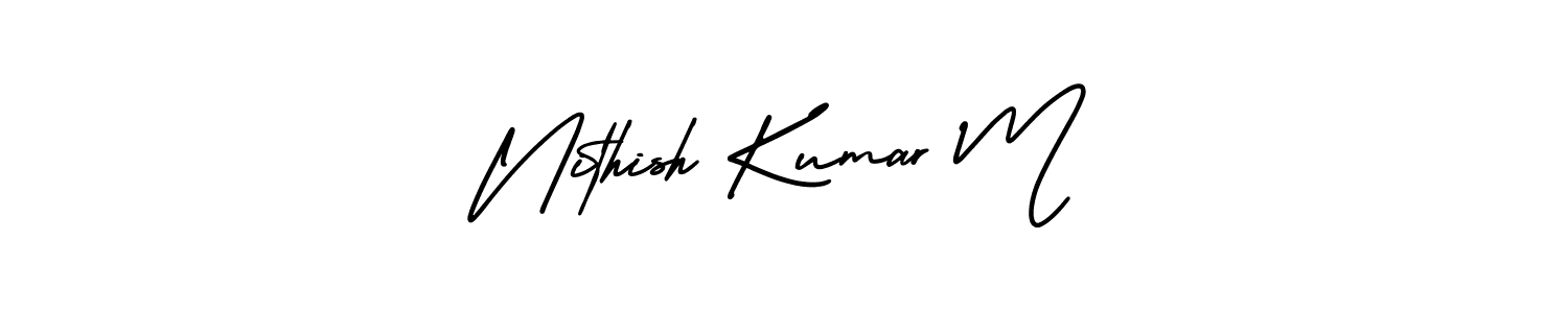 Here are the top 10 professional signature styles for the name Nithish Kumar M. These are the best autograph styles you can use for your name. Nithish Kumar M signature style 3 images and pictures png
