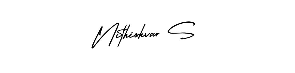 Here are the top 10 professional signature styles for the name Nithishvar S. These are the best autograph styles you can use for your name. Nithishvar S signature style 3 images and pictures png