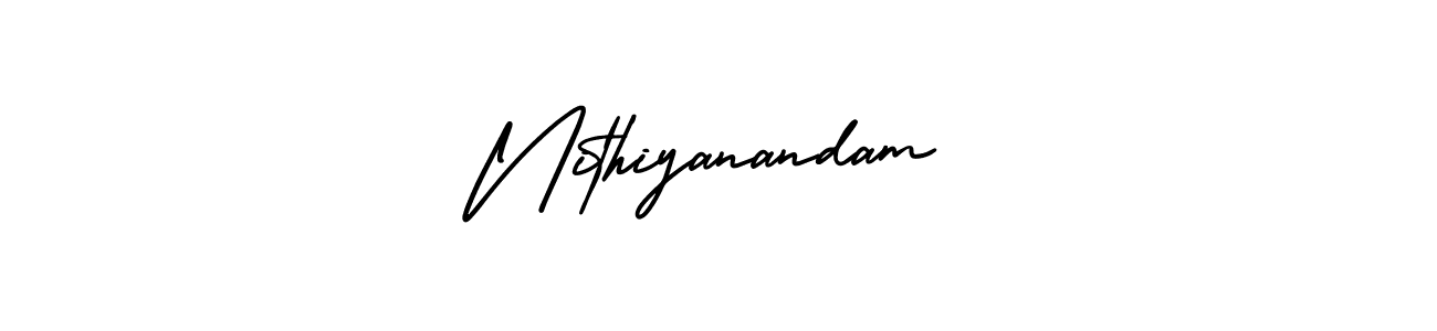 Also we have Nithiyanandam name is the best signature style. Create professional handwritten signature collection using AmerikaSignatureDemo-Regular autograph style. Nithiyanandam signature style 3 images and pictures png