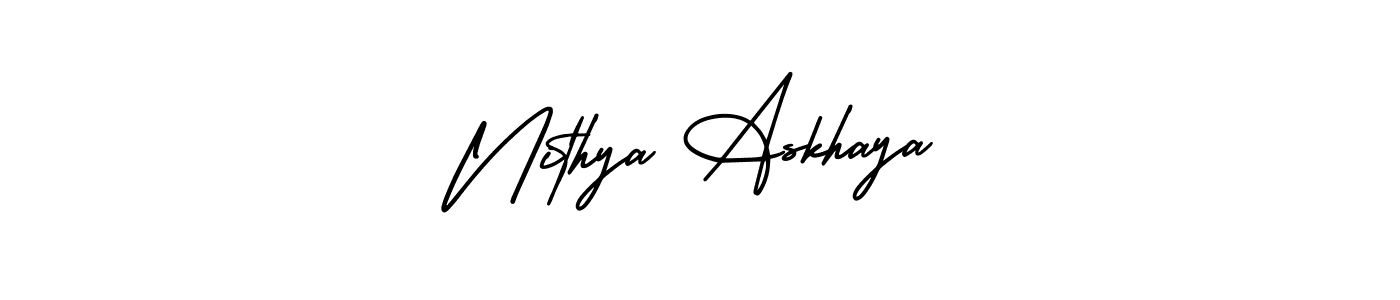 It looks lik you need a new signature style for name Nithya Askhaya. Design unique handwritten (AmerikaSignatureDemo-Regular) signature with our free signature maker in just a few clicks. Nithya Askhaya signature style 3 images and pictures png