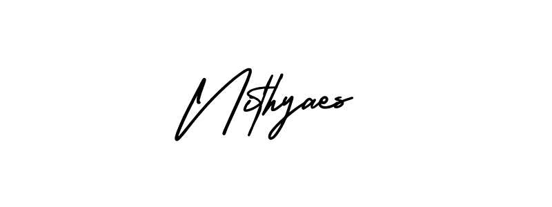 Also we have Nithyaes name is the best signature style. Create professional handwritten signature collection using AmerikaSignatureDemo-Regular autograph style. Nithyaes signature style 3 images and pictures png