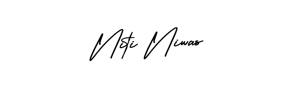 Create a beautiful signature design for name Niti Niwas. With this signature (AmerikaSignatureDemo-Regular) fonts, you can make a handwritten signature for free. Niti Niwas signature style 3 images and pictures png