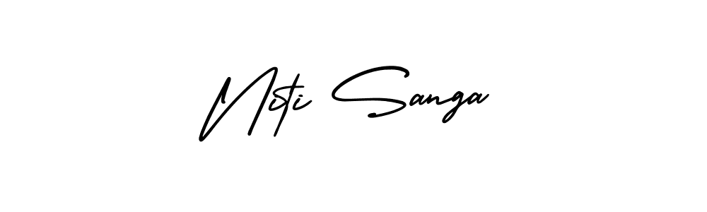 Also we have Niti Sanga name is the best signature style. Create professional handwritten signature collection using AmerikaSignatureDemo-Regular autograph style. Niti Sanga signature style 3 images and pictures png