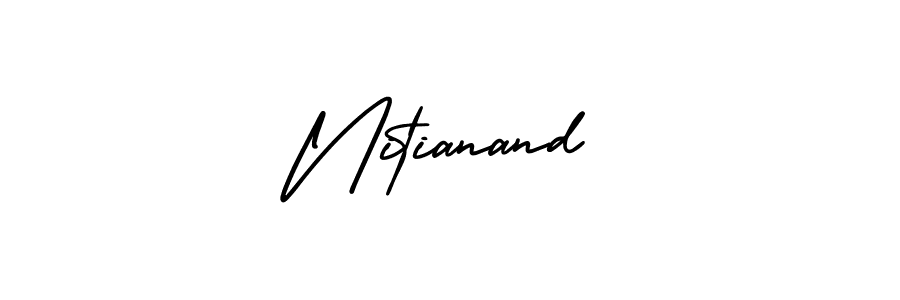 How to make Nitianand signature? AmerikaSignatureDemo-Regular is a professional autograph style. Create handwritten signature for Nitianand name. Nitianand signature style 3 images and pictures png