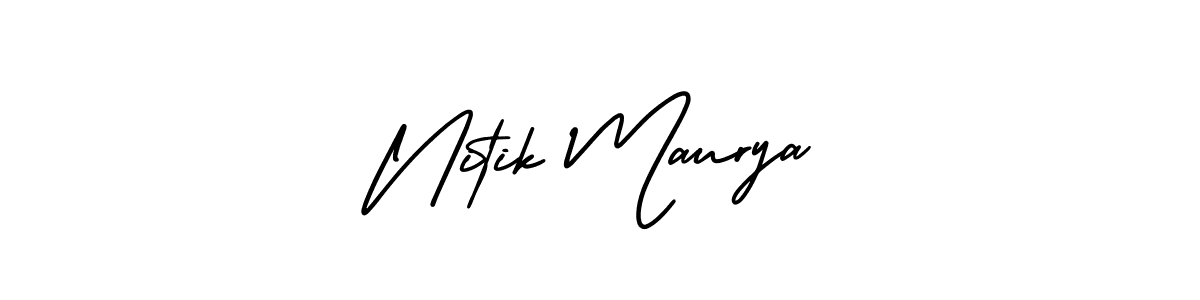 Best and Professional Signature Style for Nitik Maurya. AmerikaSignatureDemo-Regular Best Signature Style Collection. Nitik Maurya signature style 3 images and pictures png