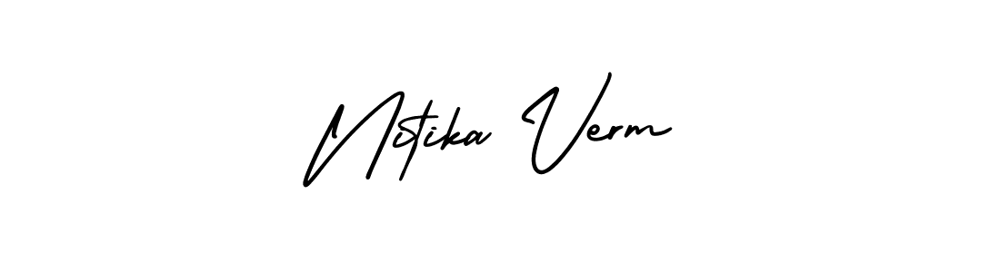 Create a beautiful signature design for name Nitika Verm. With this signature (AmerikaSignatureDemo-Regular) fonts, you can make a handwritten signature for free. Nitika Verm signature style 3 images and pictures png