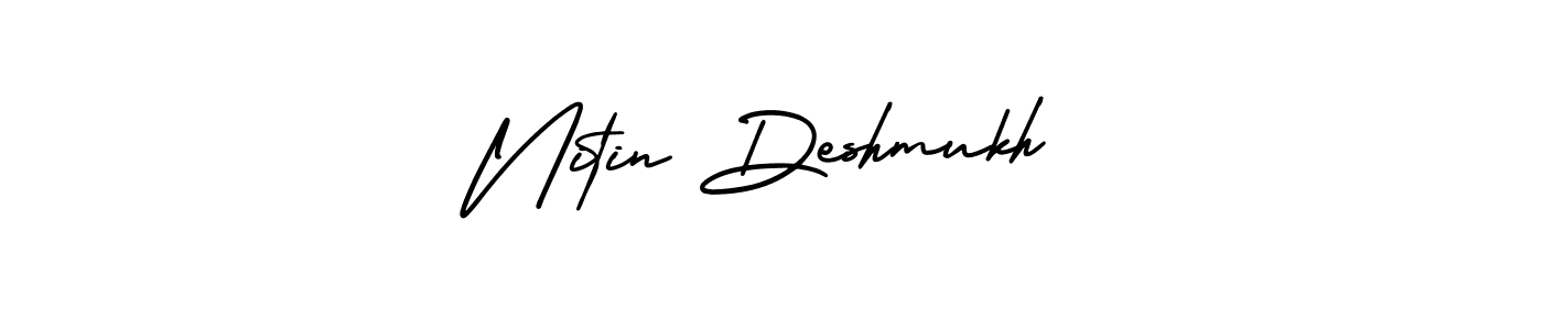 How to make Nitin Deshmukh name signature. Use AmerikaSignatureDemo-Regular style for creating short signs online. This is the latest handwritten sign. Nitin Deshmukh signature style 3 images and pictures png