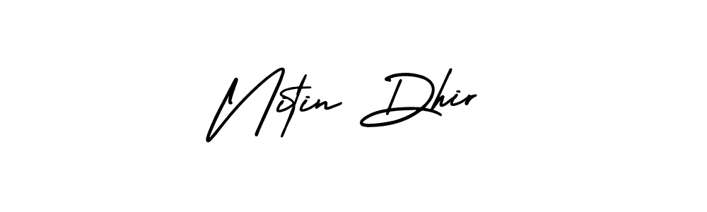 Also You can easily find your signature by using the search form. We will create Nitin Dhir name handwritten signature images for you free of cost using AmerikaSignatureDemo-Regular sign style. Nitin Dhir signature style 3 images and pictures png