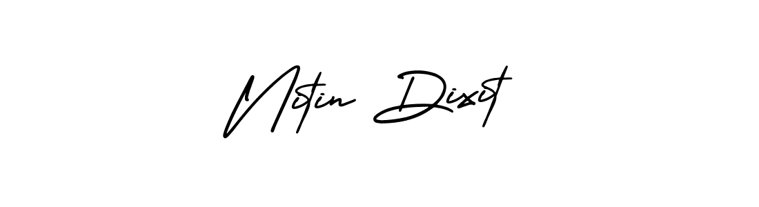 You should practise on your own different ways (AmerikaSignatureDemo-Regular) to write your name (Nitin Dixit) in signature. don't let someone else do it for you. Nitin Dixit signature style 3 images and pictures png