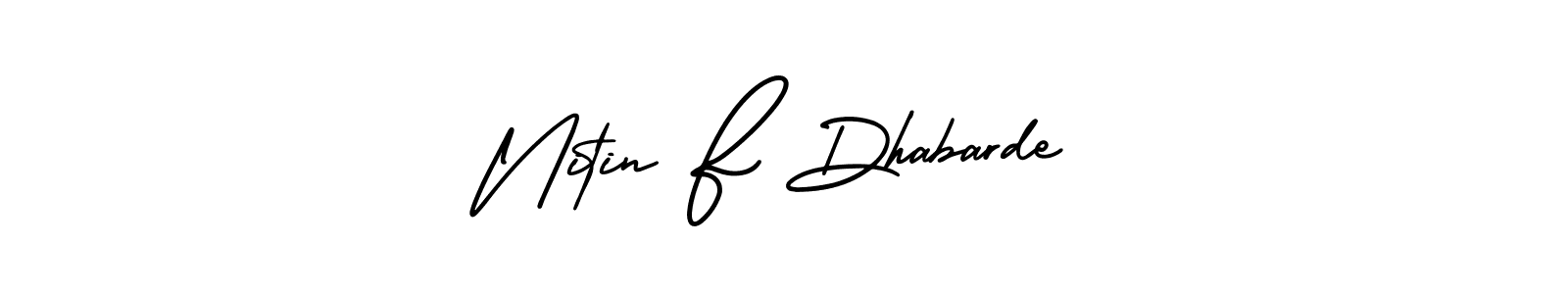 How to Draw Nitin F Dhabarde signature style? AmerikaSignatureDemo-Regular is a latest design signature styles for name Nitin F Dhabarde. Nitin F Dhabarde signature style 3 images and pictures png