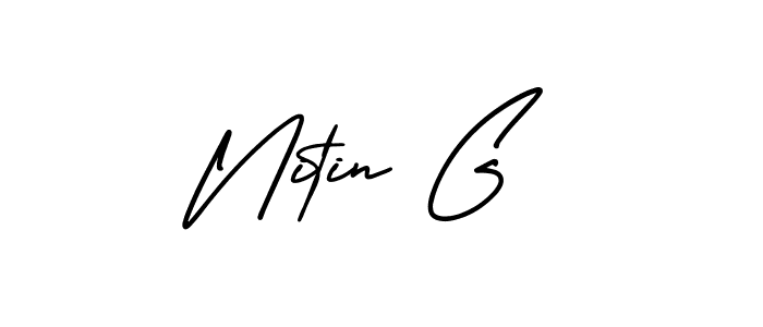 Make a beautiful signature design for name Nitin G. With this signature (AmerikaSignatureDemo-Regular) style, you can create a handwritten signature for free. Nitin G signature style 3 images and pictures png