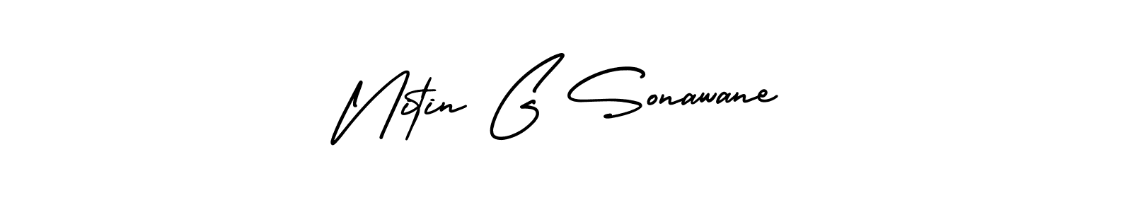 How to make Nitin G Sonawane name signature. Use AmerikaSignatureDemo-Regular style for creating short signs online. This is the latest handwritten sign. Nitin G Sonawane signature style 3 images and pictures png