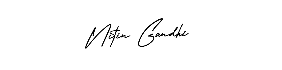 AmerikaSignatureDemo-Regular is a professional signature style that is perfect for those who want to add a touch of class to their signature. It is also a great choice for those who want to make their signature more unique. Get Nitin Gandhi name to fancy signature for free. Nitin Gandhi signature style 3 images and pictures png