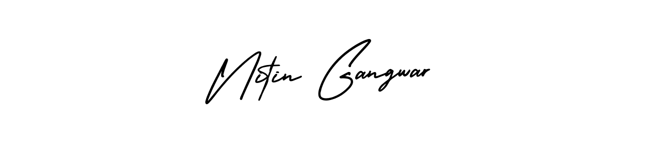 Make a beautiful signature design for name Nitin Gangwar. Use this online signature maker to create a handwritten signature for free. Nitin Gangwar signature style 3 images and pictures png