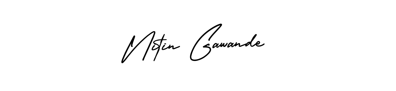 Make a beautiful signature design for name Nitin Gawande. With this signature (AmerikaSignatureDemo-Regular) style, you can create a handwritten signature for free. Nitin Gawande signature style 3 images and pictures png